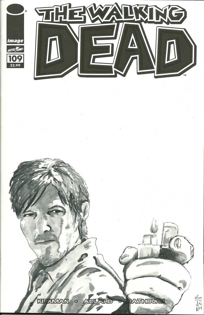The Walking Dead #109 Daryl Dixon Sketch Cover by Pastrami Nation’s Jason T. Smith