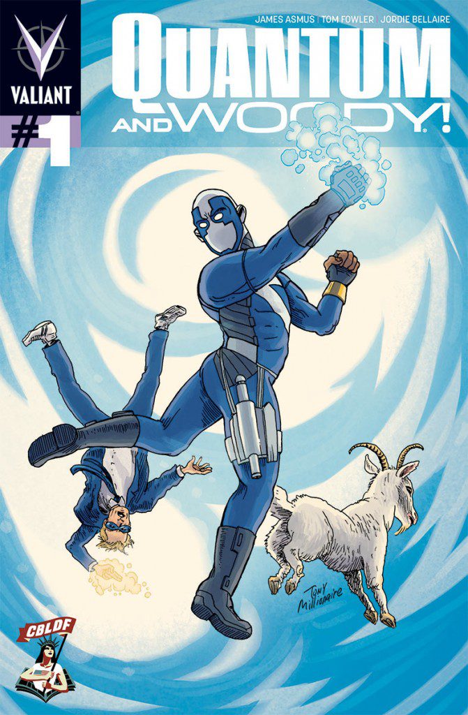 VALIANT and CBLDF Team for Exclusive TONY MILLIONAIRE QUANTUM AND WOODY#1 SDCC Liberty Variant