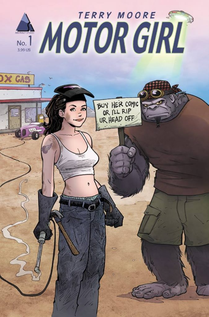 Motor Girl #1 Review: A girl, a gorilla and an alien walk into a junkyard…