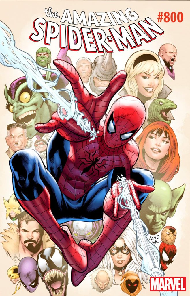 Celebrate Amazing Spider-Man’s Landmark 800th Issue With A Variant Cover by Greg Land and Rachelle Rosenberg
