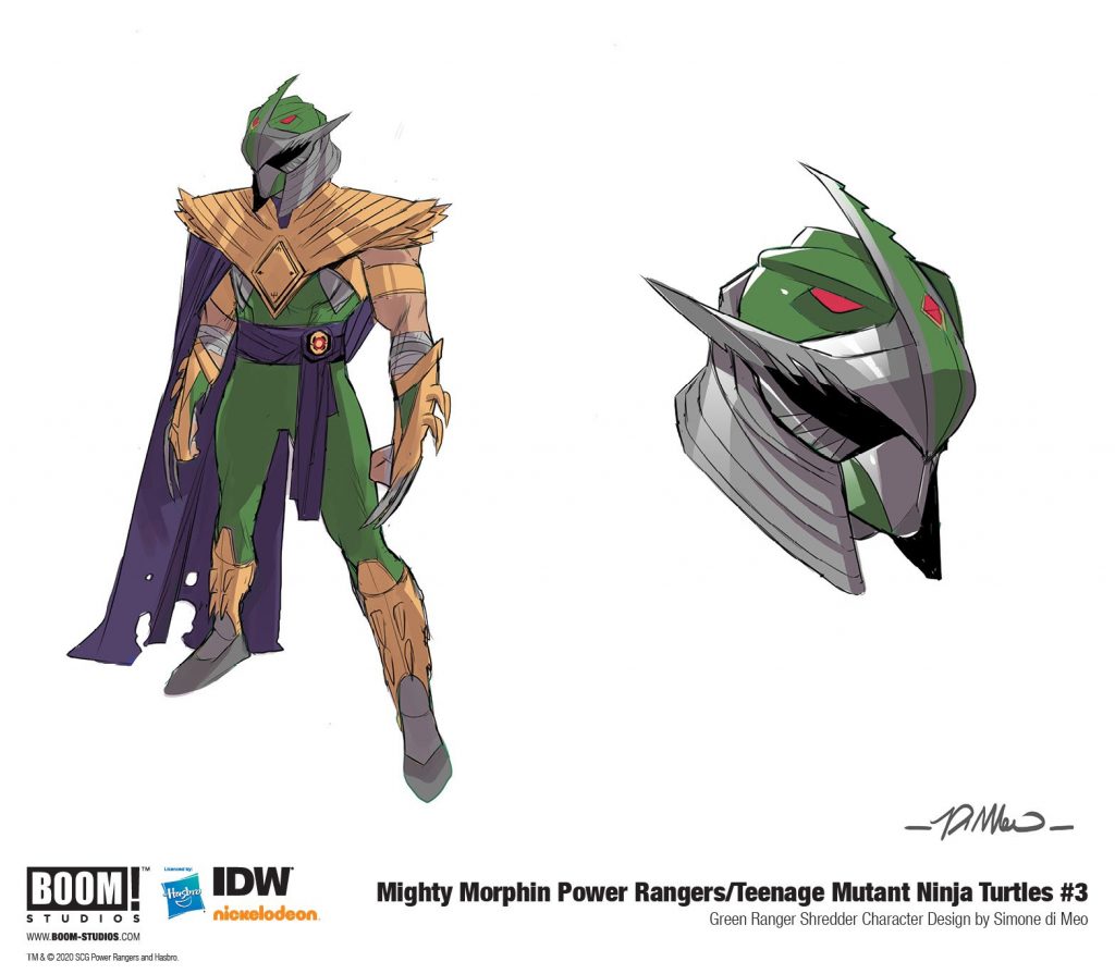 First Appearance of Green Ranger Shredder in Mighty Morphin Power Rangers/Teenage Mutant Ninja Turtles #3