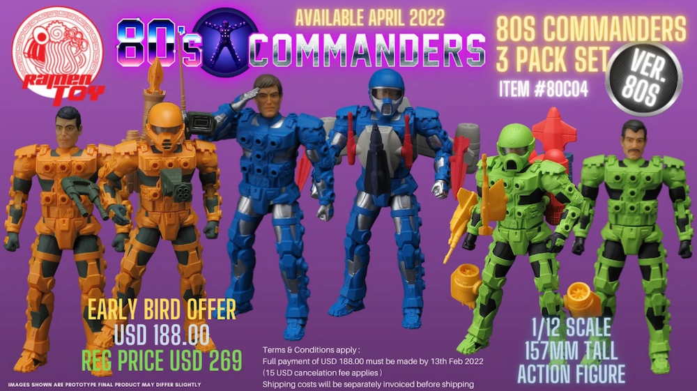 80s Commanders-Version 80’s Now Available for Pre-Order from Ramen Toy
