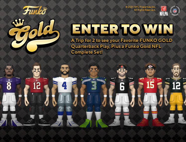 Funko Kicks Off Super Bowl LVI 2022 with New Funko GOLD NFL Figures and GOLD Experience at Hollywood Store