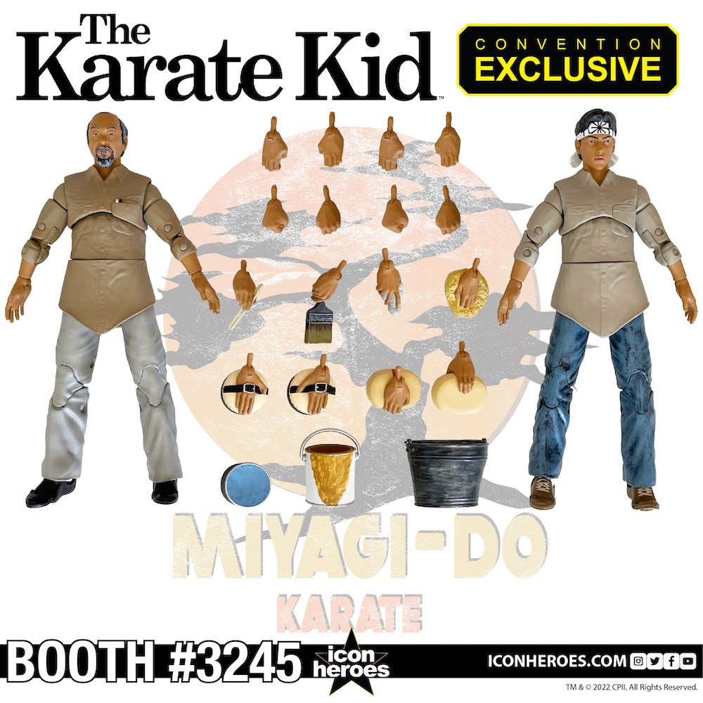 Icon Heroes Reveals Con-line exclusive The Karate Kid Mr. Miyagi and Daniel Miyagi-Do Action Figure Box Set