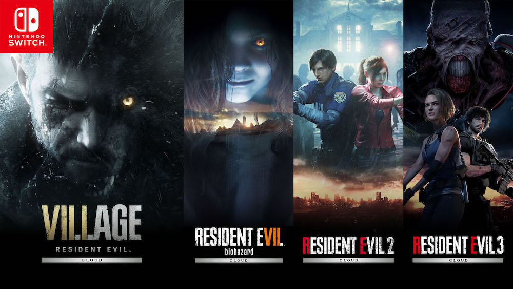Resident Evil Village, Resident Evil 2, Resident Evil 3, and Resident Evil 7 biohazard Welcome Nintendo Switch to the Family with Cloud Versions